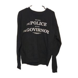 Go Call The Police Go Call The Governor Black Crewneck Sweatshirt Sz M Britney